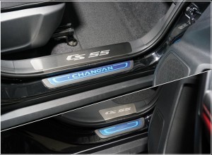 Обвес для CHANGAN CS55 2WD 1.5T 2022- Накладки на пластиковые пороги (лист шлифованный надпись CS55) 4шт