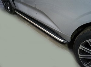 Обвес для CHANGAN UNI-K 2.0 4WD 2023 Пороги алюминиевые с пластиковой накладкой 1920 мм