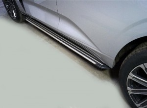 Обвес для CHANGAN UNI-K 2.0 4WD 2023 Пороги алюминиевые Slim Line Silver 1920 мм