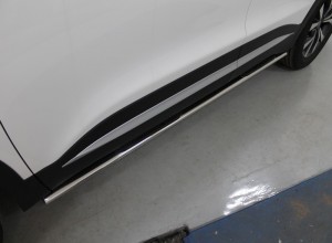 Обвес для CHERY Tiggo 7 PRO 2020- Пороги овальные с накладкой 75х42 мм