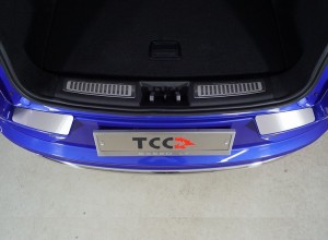 Обвес для EXEED LX 1.5L Turbo 2WD 2022- Накладки на задний бампер (лист шлифованный) 2шт