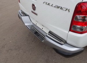 Обвес для FIAT Fullback 2016- Накладки на задний бампер (лист зеркальный) 3шт