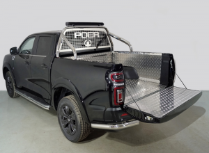 Обвес для GREAT WALL Wall POER 2.0TD 4WD 2021- Защита кузова и заднего стекла 75х42 мм со светодиодной фарой