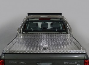 Обвес для GREAT WALL Wall Wingle 7 4WD 2.0 TD 2020- Защита кузова (для крышки) 76,1 мм со светодиодной фарой