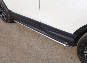 Обвес для HONDA CR-V 2017- Пороги с площадкой 42,4 мм