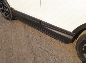 Обвес для HONDA CR-V 2017- Пороги алюминиевые Slim Line Black 1720 мм