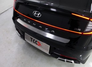 Обвес для HYUNDAI Sonata 2020- Накладка на задний бампер (лист шлифованный)