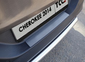 Обвес для JEEP Cherokee (Sport, Longitude, Limited) 2014- Накладка на задний бампер (декоративная)