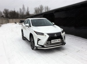 Обвес для LEXUS RX200t/RX300/RX350/RX450h (AL20) 2015- (кроме F-Sport) Защита передняя нижняя 60,3 мм