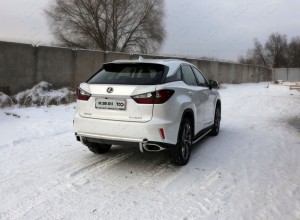 Обвес для LEXUS RX200t/RX300/RX350/RX450h (AL20) 2015- (кроме F-Sport) Защита задняя (центральная) 60,3/42,4 мм