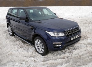 Обвес для LAND-ROVER Range Rover Sport 2015- Пороги алюминиевые с пластиковой накладкой (карбон серебро) 1920 мм