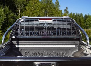 Обвес для MERCEDES-BENZ X-Class 2018- Защита кузова и заднего стекла 75х42 мм (только для кузова)