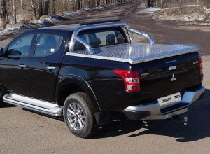 Обвес для MITSUBISHI L200 2015-2018 Защита кузова 76,1 мм (для крышки) со светодиодной фарой