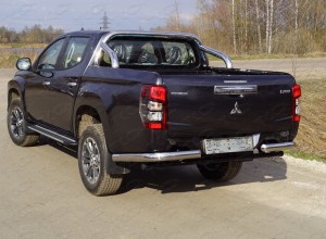 Обвес для MITSUBISHI L200 2019- Защита задняя (уголки) 76,1 мм (на автомобиль без бампера)