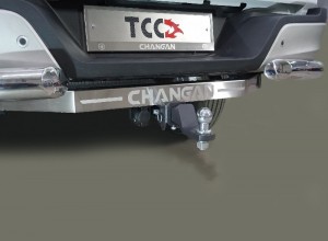 Обвес для CHANGAN Hunter Plus 2.0 4WD 2023 Фаркоп (оцинкованный, шар E нерж., надпись Changan) для Changan Hunter Plus 2.0 4WD 2023