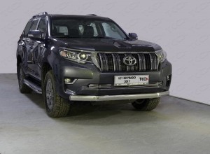 Обвес для TOYOTA Land Cruiser 150 Prado 2017- Защита передняя нижняя (овальная) 75х42 мм