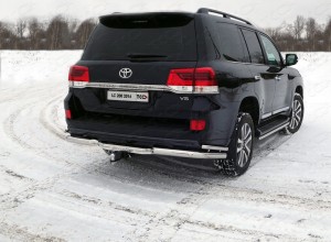 Обвес для TOYOTA Land Cruiser 200 EXECUTIVE LOUNGE 2018- Защита задняя (уголки двойные) 76,1/42,4 мм