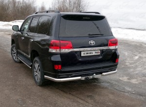 Обвес для TOYOTA Land Cruiser 200 EXECUTIVE 2016-2018 Защита задняя (уголки овальные) 75х42 мм