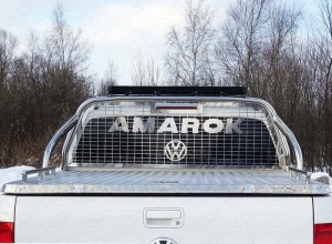 Обвес для VOLKSWAGEN Amarok 2016- Защита кузова и заднего стекла со светодиодной фарой 75х42 мм (на крышку)