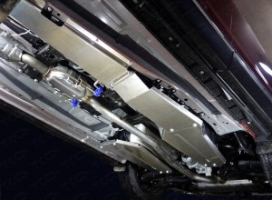 Обвес для MAZDA CX-5 2015-2016 Защита адсорбера (алюминий) 4мм (не устанавливается без ZKTCC00125) для Mazda CX-5 (KE, KF) 2011-/2016-