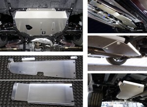 Обвес для MAZDA CX-5 2015-2016 Защиты комплект (алюминий) 4мм (картер и кпп, топливопровод, адсорбер, бак левая, бак правая) для Mazda CX-5 (KE, KF) 2011-/2016-