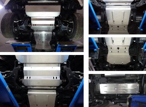 Обвес для MITSUBISHI L200 2015-2018 Защиты комплект (алюминий) 4мм (радиатор, картер, кпп, рк, бак) для Mitsubishi L200 2015-2018 (Super Select)
