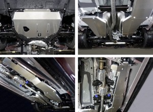 Обвес для MAZDA CX-9 2017- Защиты комплект (алюминий) 4мм (картер и кпп, топливопровод, адсорбер, бак левая, бак правая) для Mazda CX-9 2017-