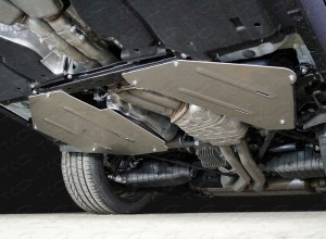Обвес для PORSCHE Cayenne Turbo 2018- Защита бака (алюминий) 4мм 2 шт для Porsche Cayenne Turbo 2018-