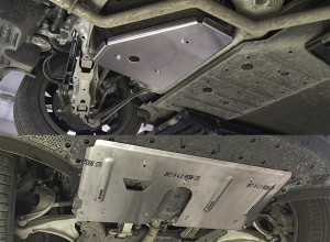 Обвес для LIXIANG L7 4WD Max гибрид 2024 Защиты комплект (алюминий) 4мм (картер, заднего редуктора)